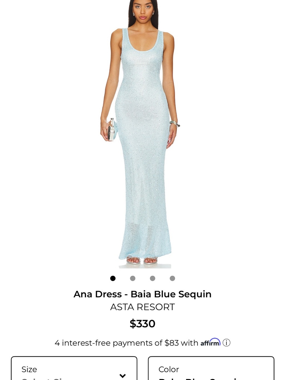 Asta resort Ana Baia Blue Sequin Dress